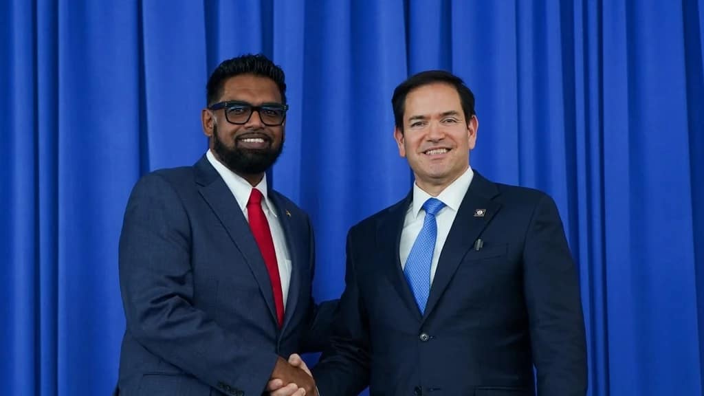 Marco Rubio with President Mohamed Irfaan Ali