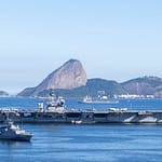 Oorlogsschepen in het Caribisch gebied, gesloten deuren in Brasília Nimiz Rio de Janeiro
